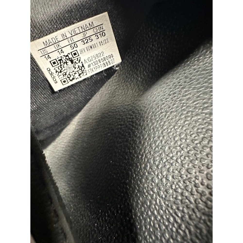 Adidas Adilette Shower Slides Mens 14 Black White GZ5922 Cloudfoam Sandals - Picture 10 of 11